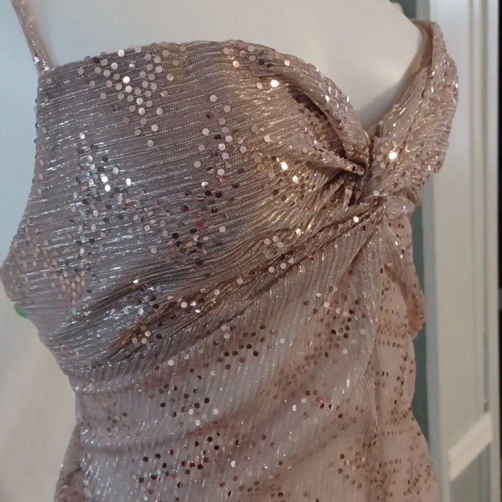 Miss Selfridge Sequin Embellished Spaghetti Strap Top New - Picture 4 of 7